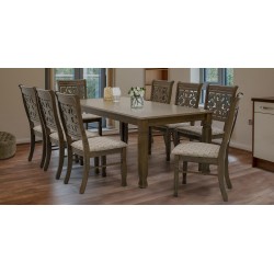 Lexington Table and 8 Chairs Rubberwood