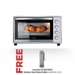 Kenwood MOM99.000SS 100L Silver Electric Oven & Free Concetto CB-950 950ml Stainless Steel Water Bottle