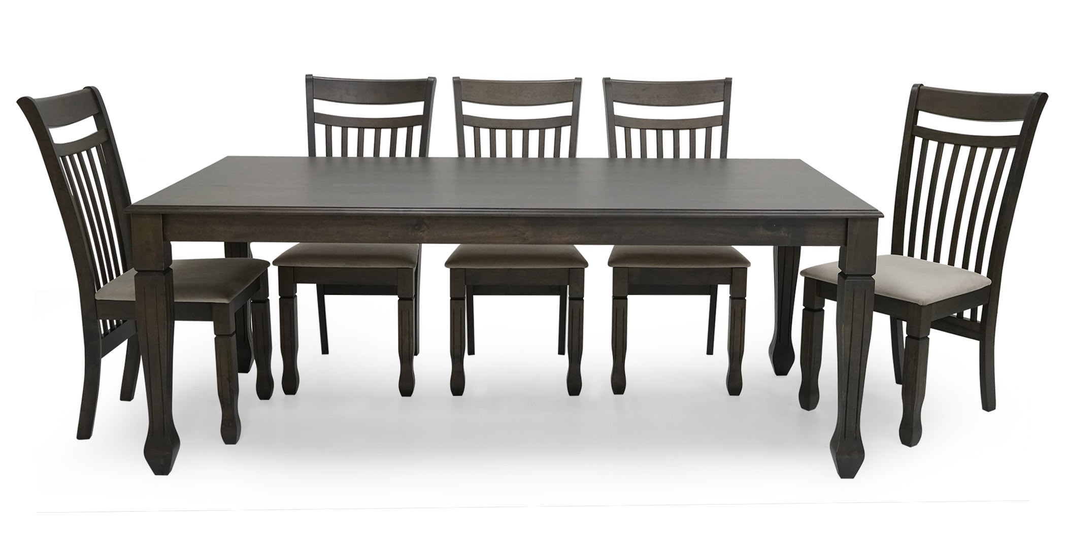 Lexus Table and 8 Chairs Brown Rubberwood