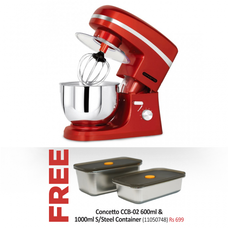 Concetto CEM-83 Red Stand Mixer & Free Concetto CCB-02 600ml & 1000ml Concetto CEM-83 Red Stand Mixer & Free Concetto CCB-02 600ml & 1000ml