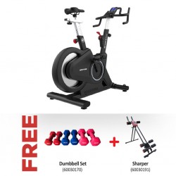 Bodytone SMB1 Indoor Cycling Smart Bike & Free Dumbbell Set + Sharper