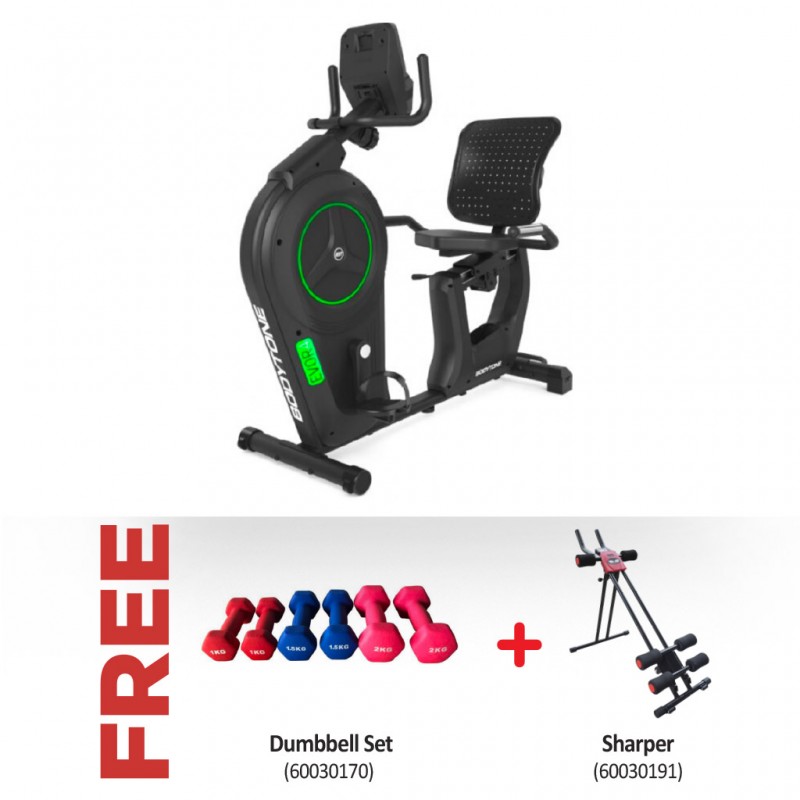 Bodytone EVOR4 Recumbent Bike & Free Dumbbell Set + Sharper