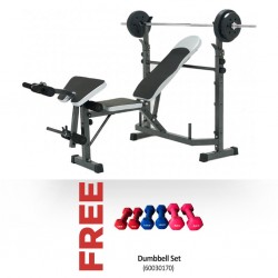 JDM Sports JWB3035 Weight Bench & Free Dumbbell Set
