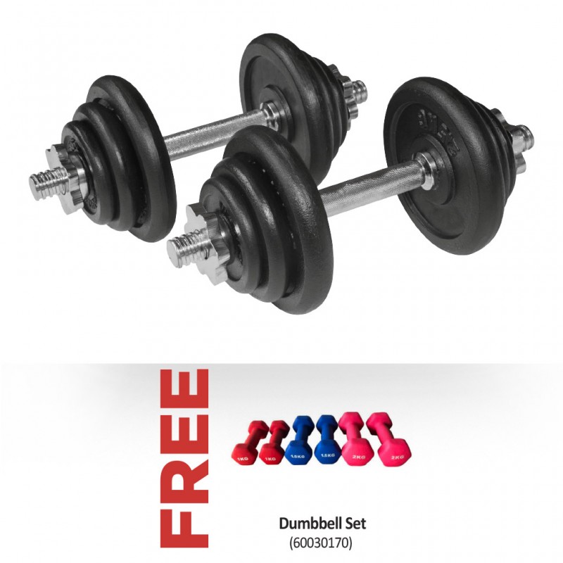 JDM Sports Dumbbell Sets 20Kgs & Free Dumbbell Set