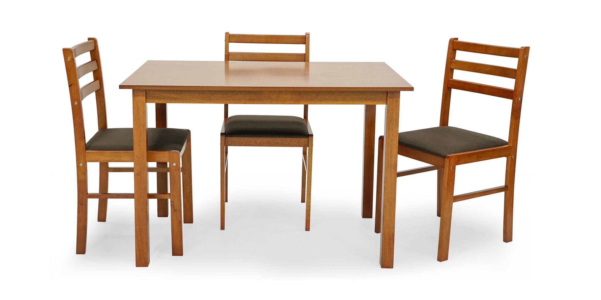 Amelia Table and 4 Chairs Dark Brown Color