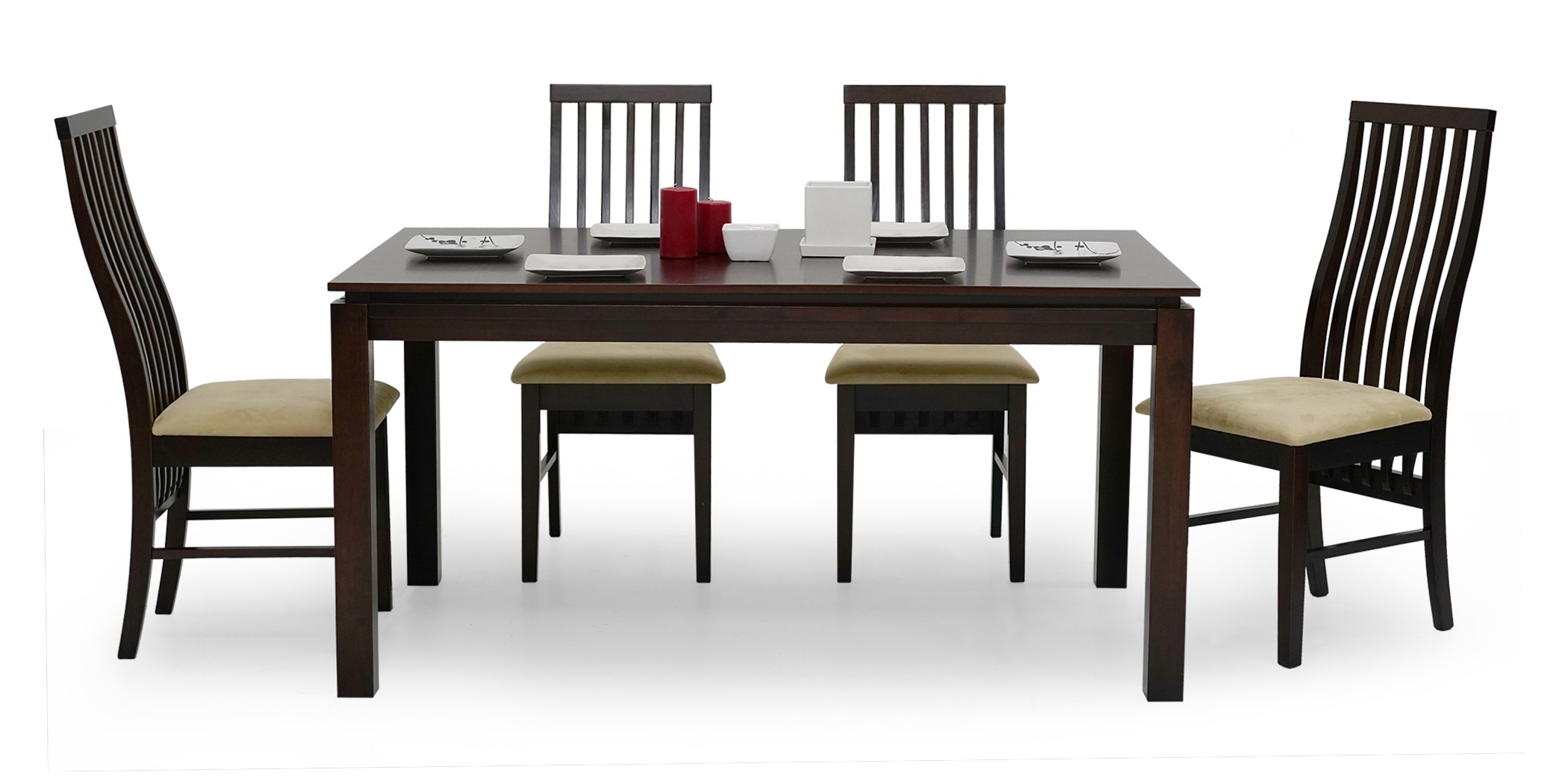 Caribean Table and 6 Chairs Rubberwood