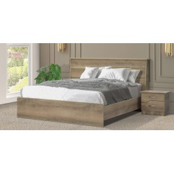 Alpine Bed 150x190 cm Grey MDF