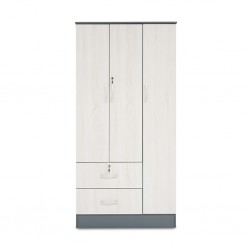 Solo Wardrobe 3 Doors White Wash PB