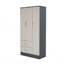 Solo Wardrobe 3 Doors White Wash PB