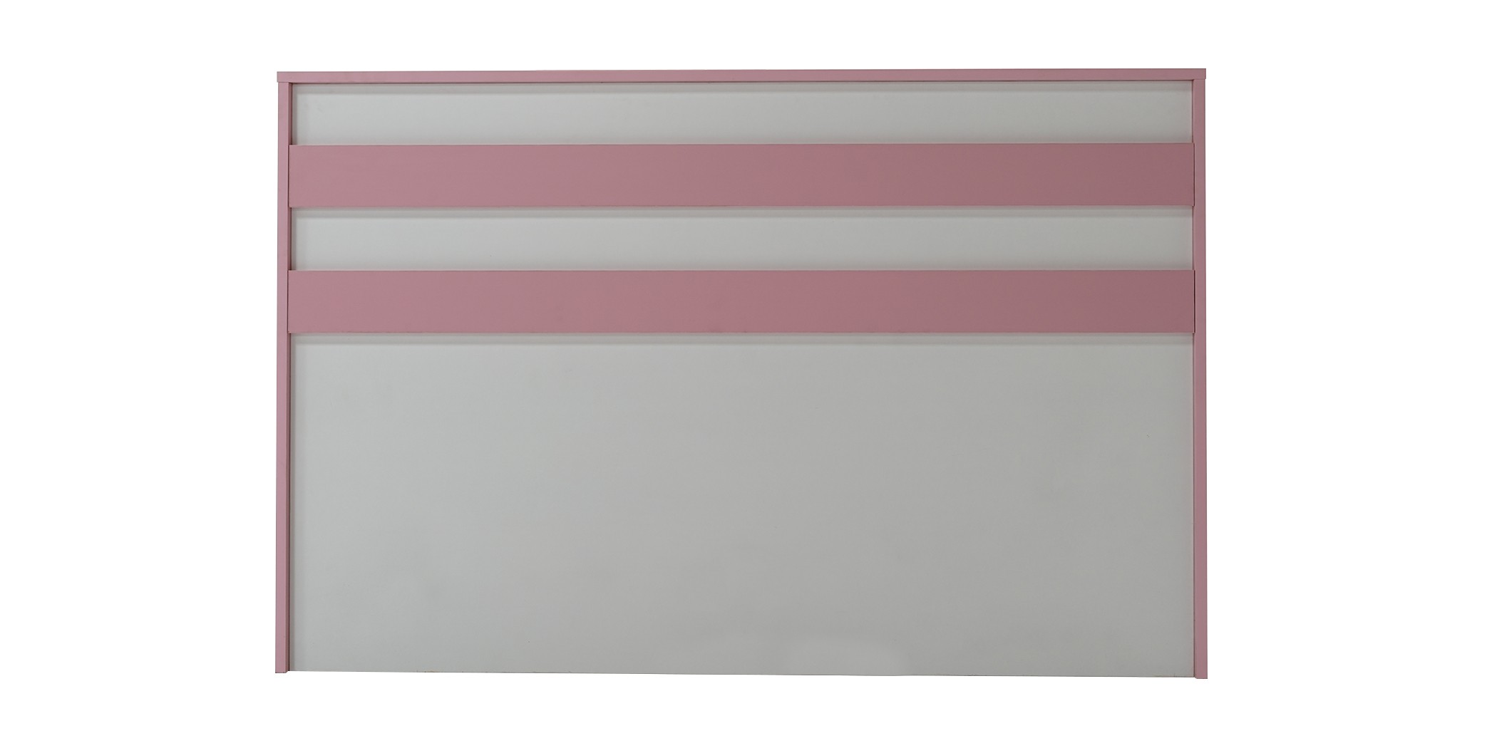 Alpha Bed 140x190 cm MDF White & Pink