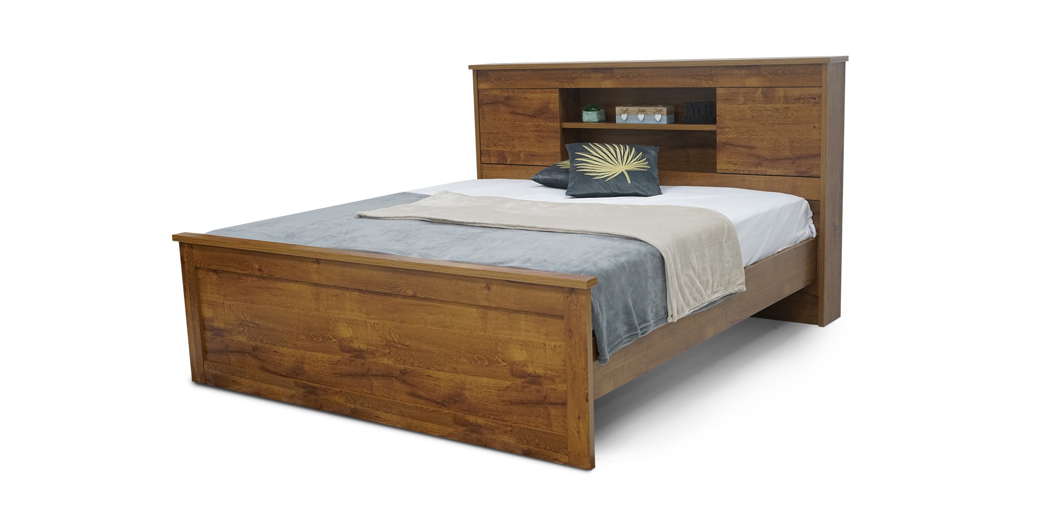 Rustic Bedroom Set 180x200 cm Brown Color