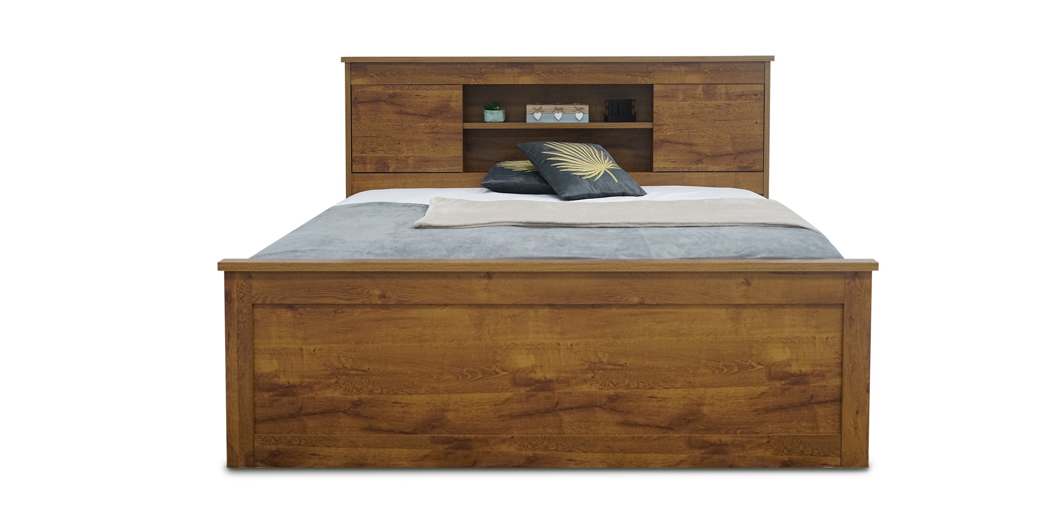 Rustic Bedroom Set 180x200 cm Brown Color