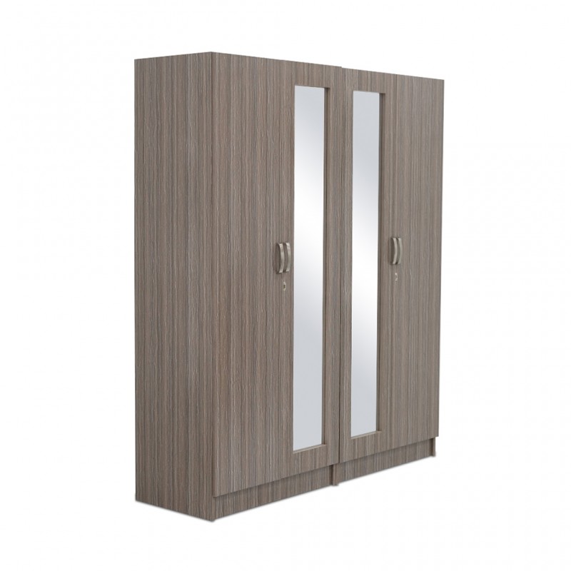 Swan 4 Doors Wardrobe Zebra MDF Swan 4 Doors Wardrobe Zebra MDF