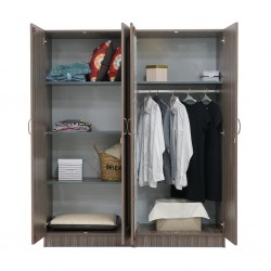 Swan 4 Doors Wardrobe Zebra MDF