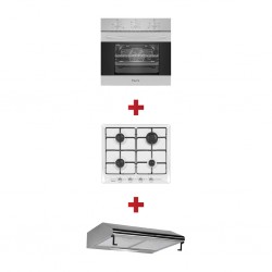 Ferre BE5-LM Built-In Oven + Ferre B640-I1 Built-in Hob + Ferre Classico 60 Inox Cooker Hood