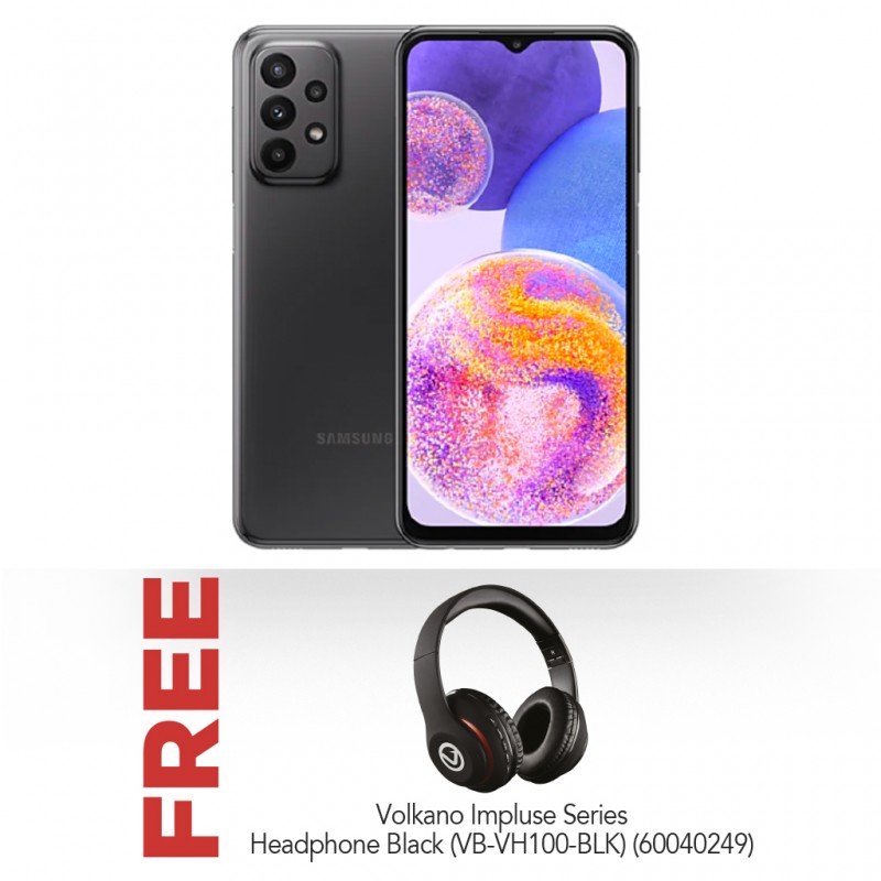 Samsung Galaxy A23 Black & Free Volkano Impulse Series Bluetooth Headphones