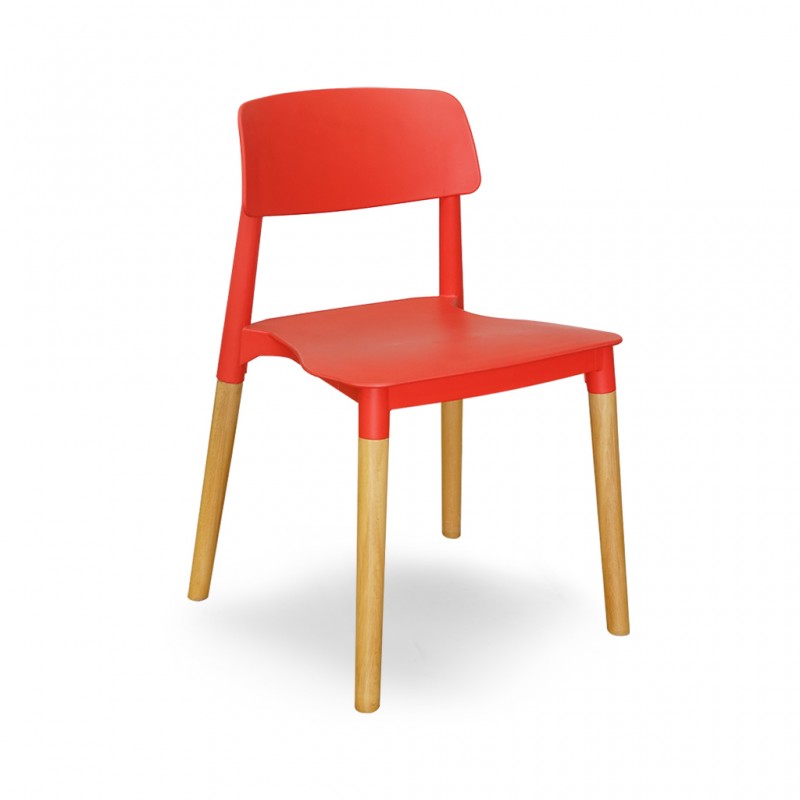 Stacking Chair COUXL802 Red Plastic