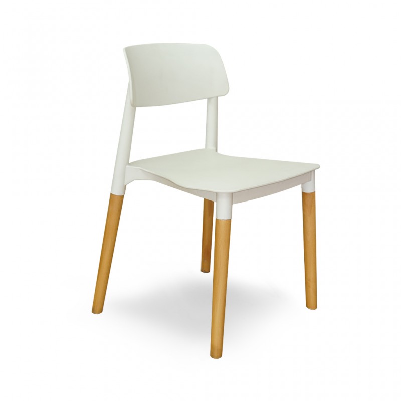 Stacking Chair COUXL802 White Plastic