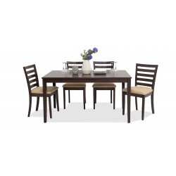 New Ocean Table and 6 Chairs Rubberwood