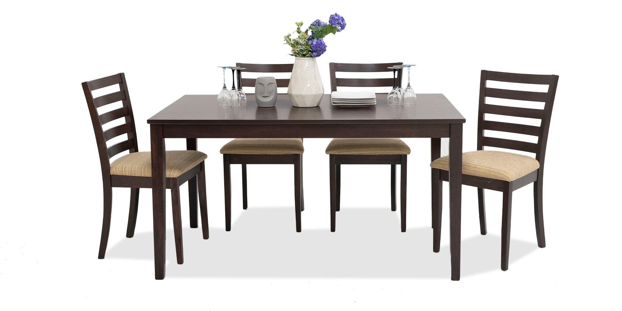 New Ocean Table and 6 Chairs Rubberwood