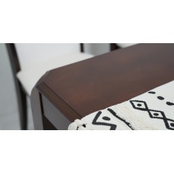 Ruby Table and 6 Chairs Black Cherry Rubberwood