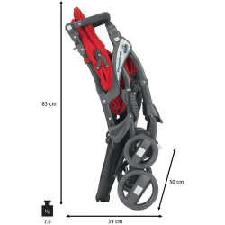 Cam Portofino Light Weight Stroller Red ART822COL24