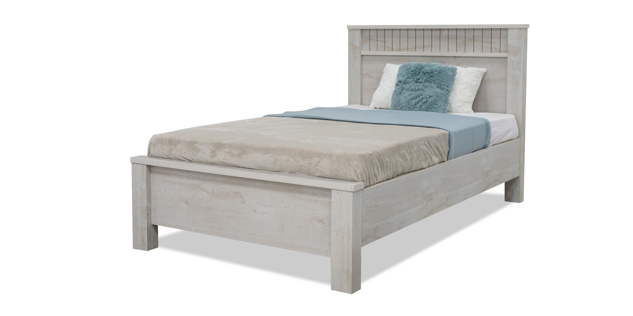 Athenas Bed 120x200 cm Avorio Soft P.Board
