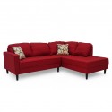 Cove Sofa Corner LAF LVST+RAF Chaise Ruby Col