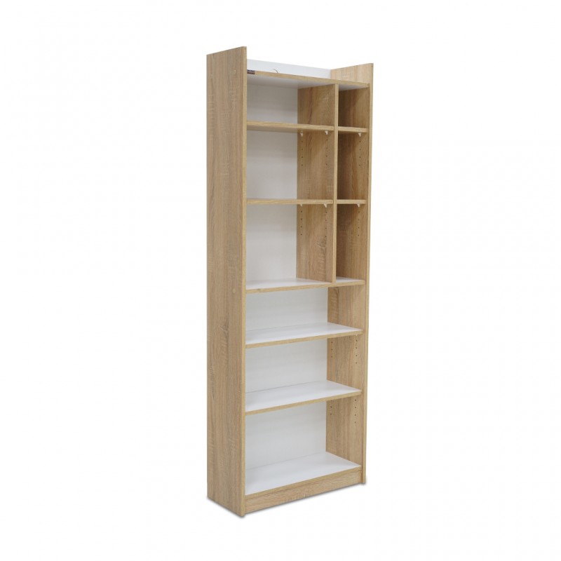 Plus Bookshelf With 9 Sections Sonoma/White Color