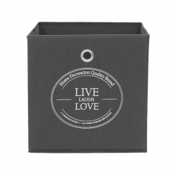 Novena Storage Box Anthracite Live Laugh Love