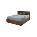 Grace Bed 150x190 cm MDF Walnut