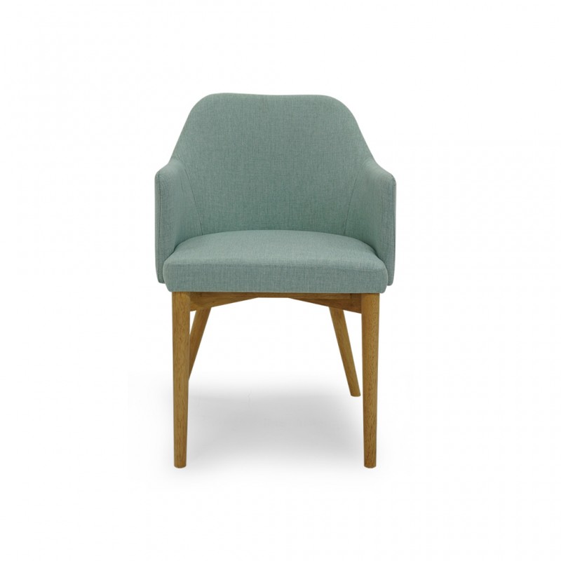 Gitel Arm Chair Natural/Sea Green Color