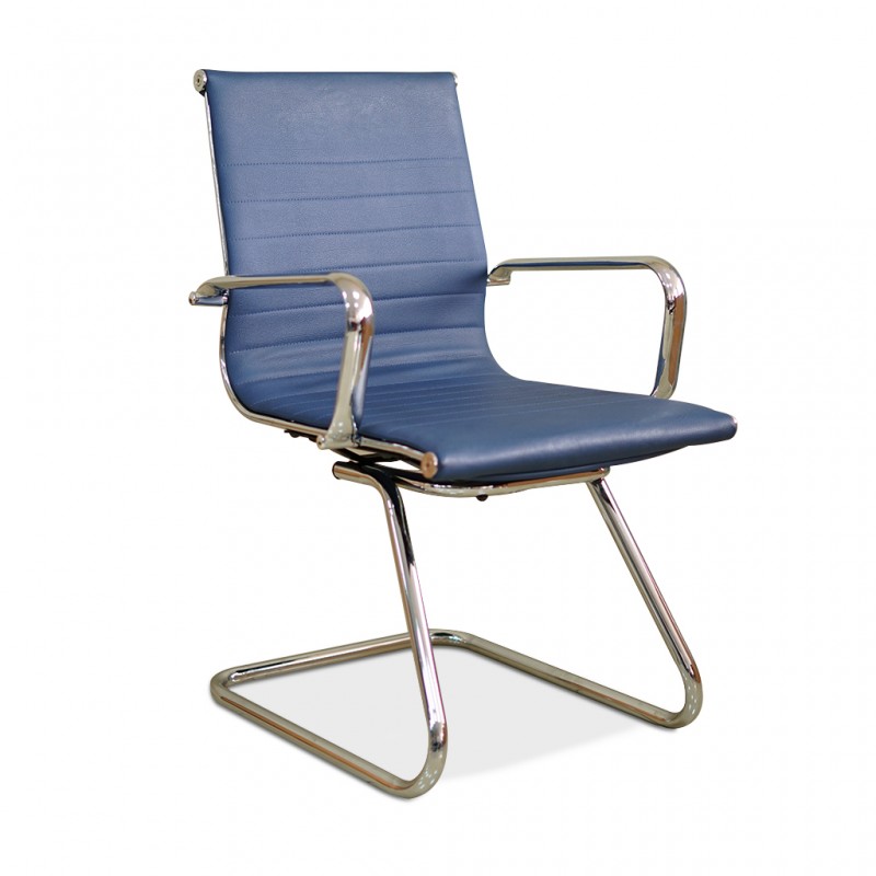 Verona Visitors Chair Chrome Semi Leather Model ALU 04