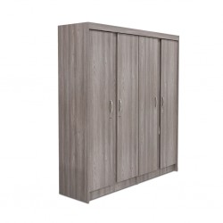 Colton Wardrobe 4 Doors MDF Grey