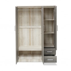 Danilo Wardrobe 3 Doors Castillo Oak PB