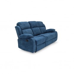 Sabella 3 Seaters Reclining Sofa Navy Color Fabric