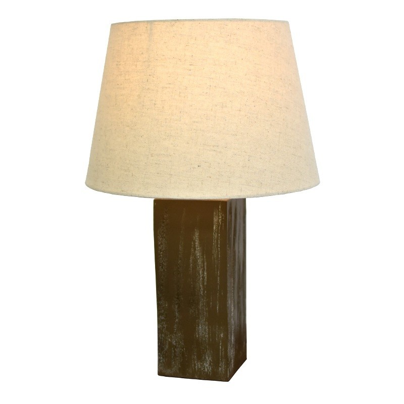 Table Lamp Wooden & Linen