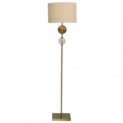 Floor Lamp Metal Antique Brass Finish