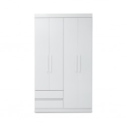 Zeus Wardrobe 4 Doors White Color