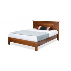 Samantha Pinewood Bed 150x190 cm Dark Oak Finish