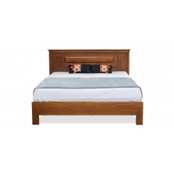 Samantha Pinewood Bed 150x190 cm Dark Oak Finish