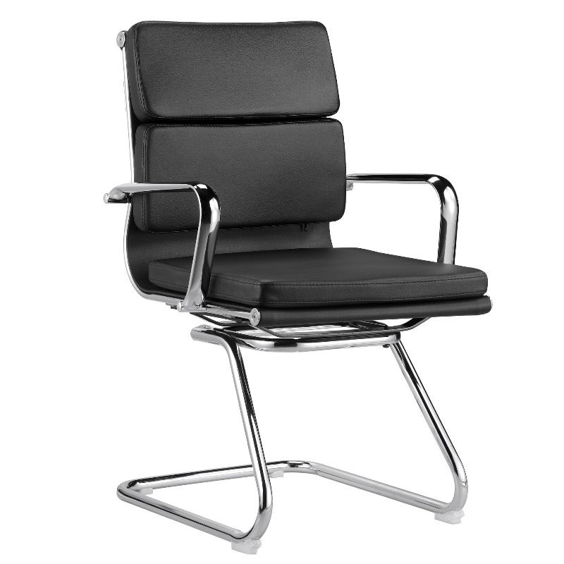 Alfi Mid Back Visitor Chair Black PU