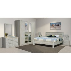Athenas Bedroom Set 180x200 cm White Wash Maple