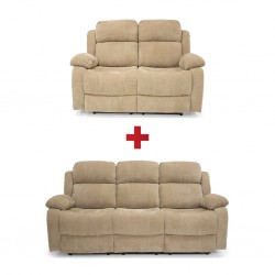 Sabella 3+2 Seater Reclining Camel Color Fabric