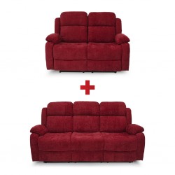 Sabella 3+2 Seaters Reclining Sofa Cranberry