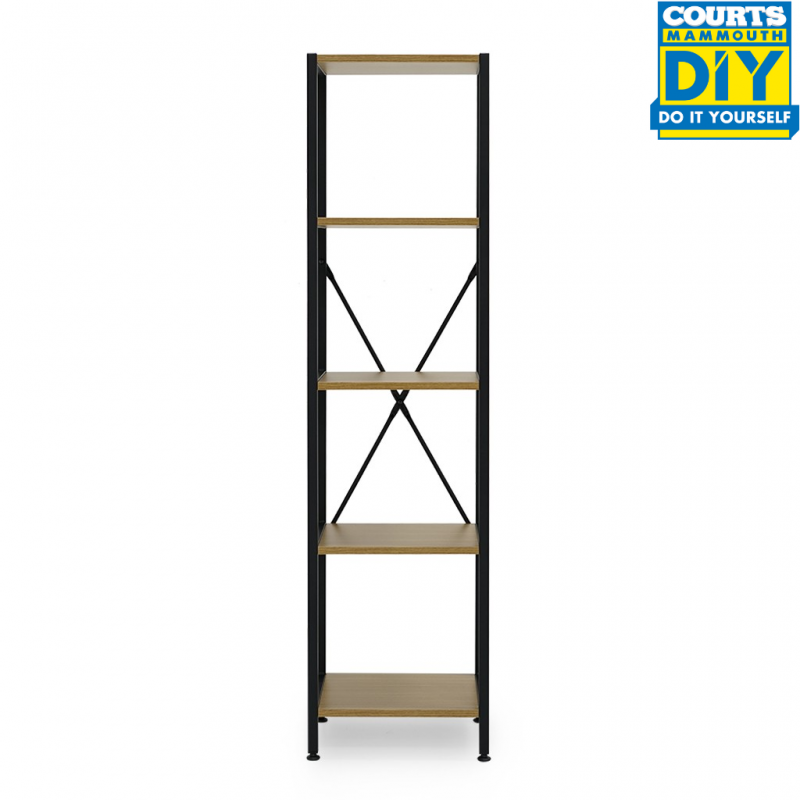 Irene Shelving Unit 4 Tiers Particle Board & Metal