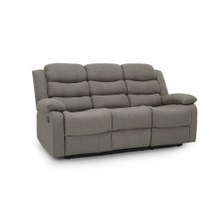 Tavana 3 Seater Reclining Sofa Grey Fabric