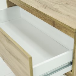Image Chest of 3 Drawers Golden Oak/White Color
