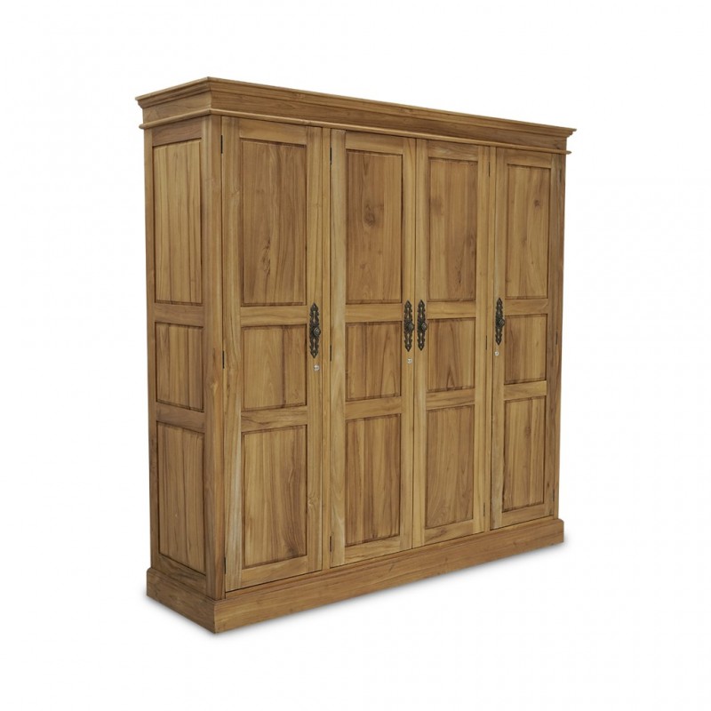 Bellini 4 Doors Wardrobe In Teak