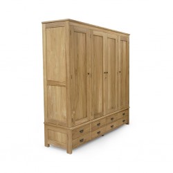 Essex 4 Doors Wardrobe In Teak